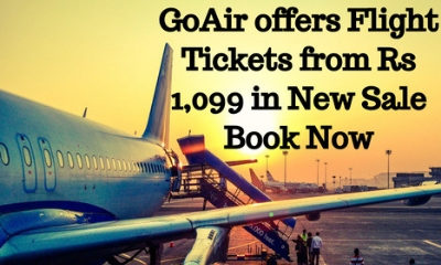 GoAir offers flight tickets at Rs 1 099 in its latest offer